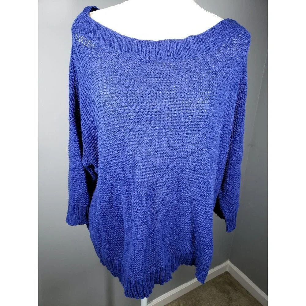 Eileen Fisher Boat Neck Short Sleeve Linen Sweater Women’s Size M.